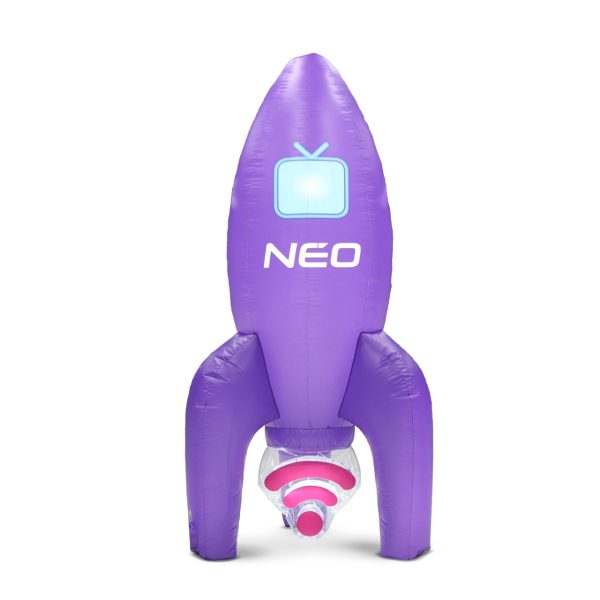 Cohete Replica 3 Mts Con Luz Neo